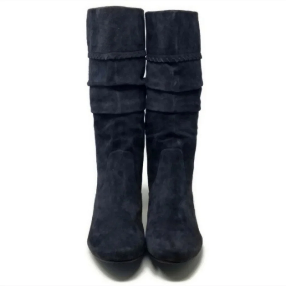 Blondo Waterproof Grey Suede Hidden Wedge Fall Winter Boots 11